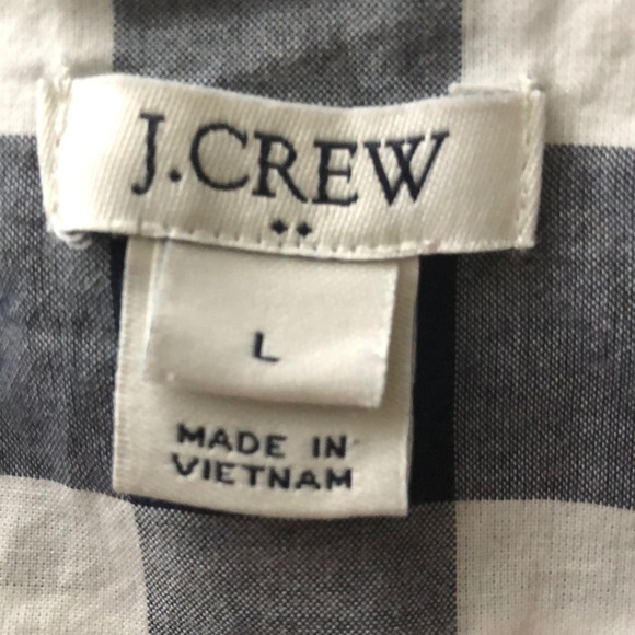 J. Crew Factory Navy & White pullover blouse - Picture 4 of 8
